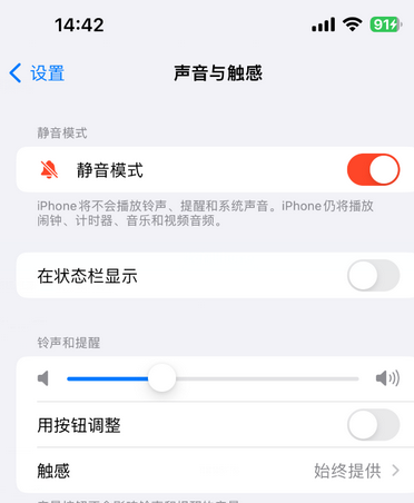 北安苹果15Pro维修网点分享iPhone15Pro系列机型中隐藏静音图标 